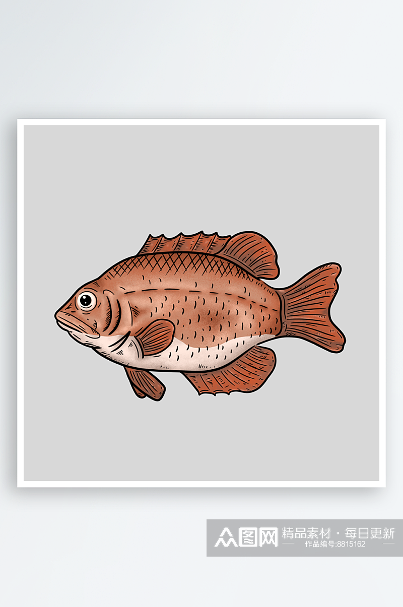 海鲜刺身美食手绘矢量剪贴画插图素材