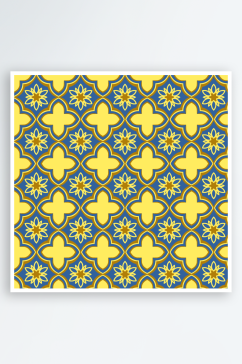 古典欧式底纹对称瓷砖矢量背景
