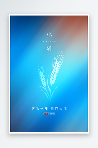 传统节气小满节气海报系列设计图