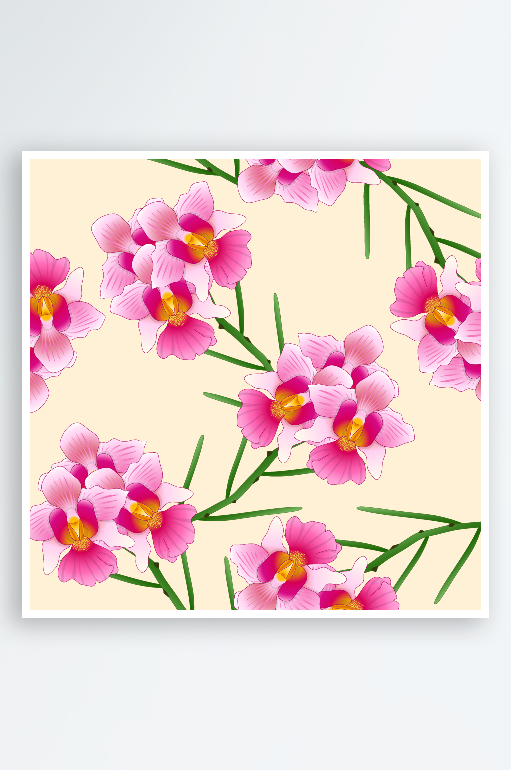 花卉叶子背景碎花无缝图素材