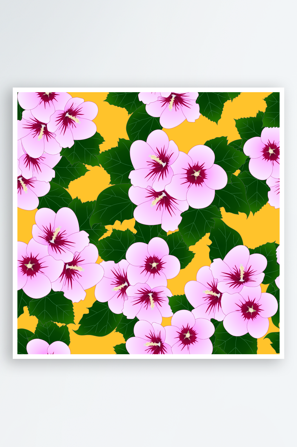 花卉叶子背景碎花无缝图素材