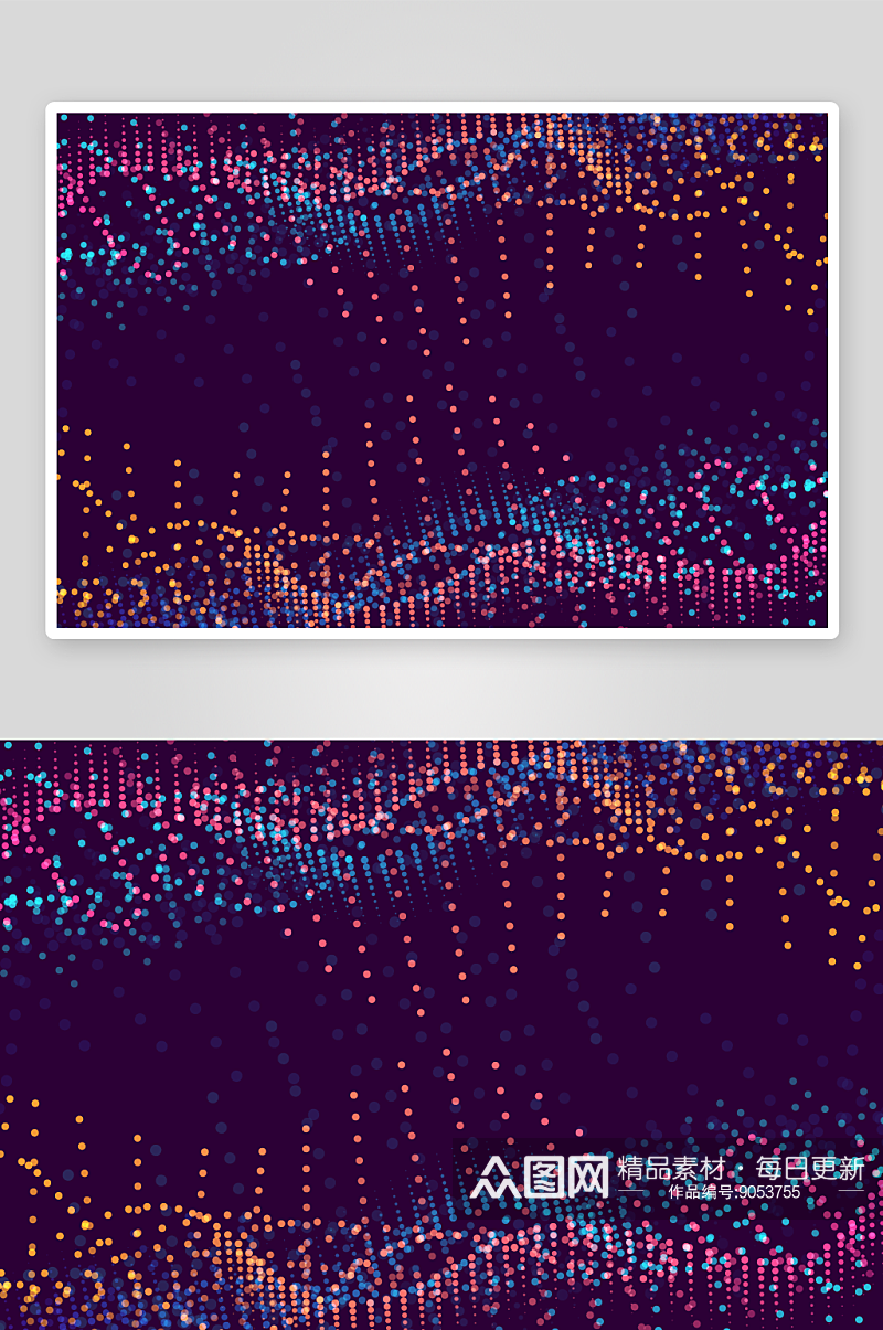 渐变科技粒子光效线条背景素材