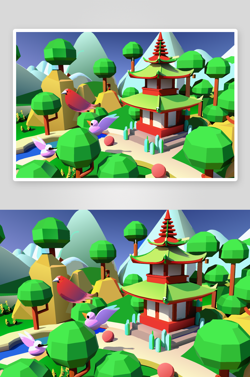 简约春天植物插画素材图背景素材