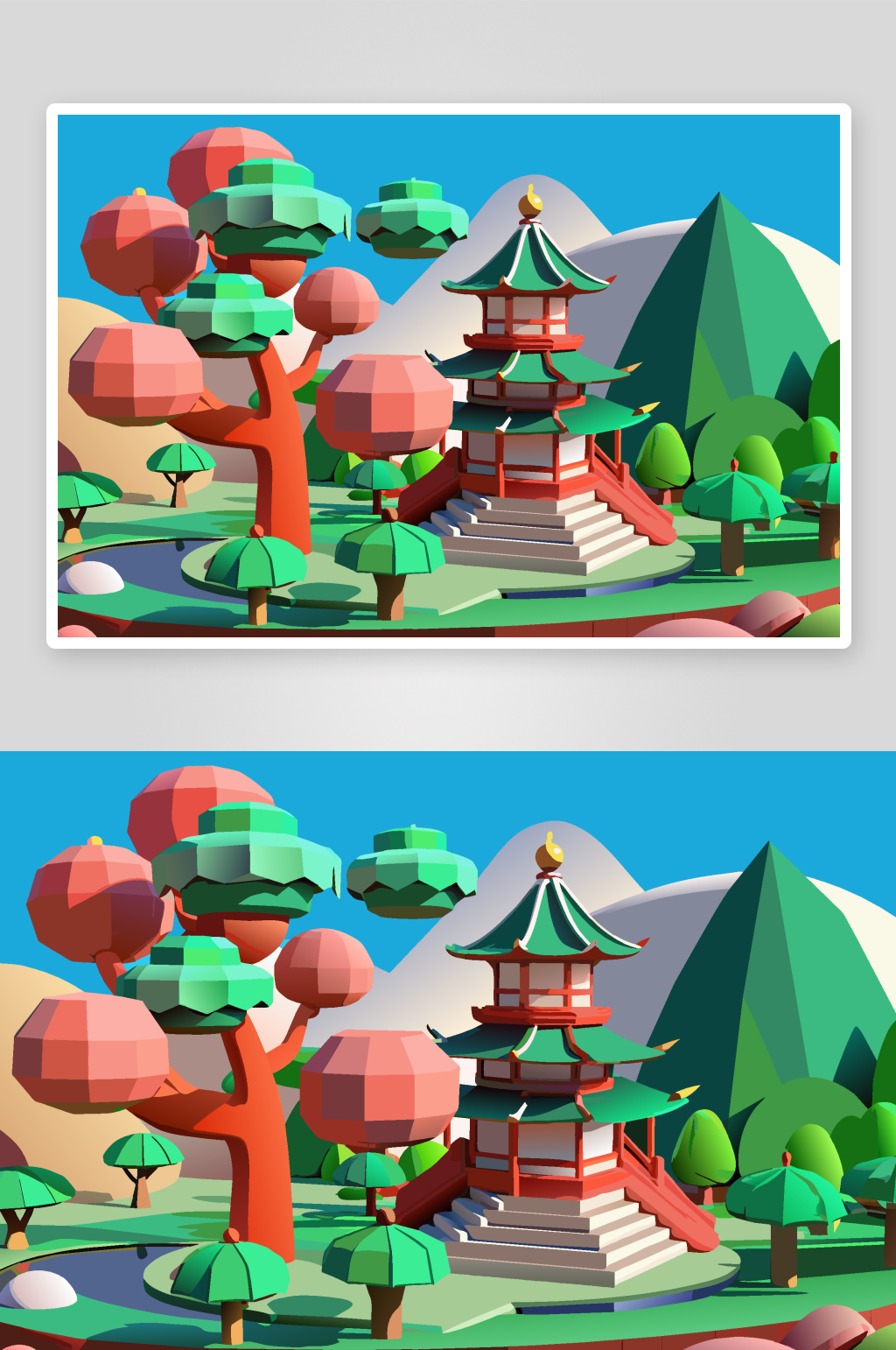 简约春天植物插画素材图背景素材