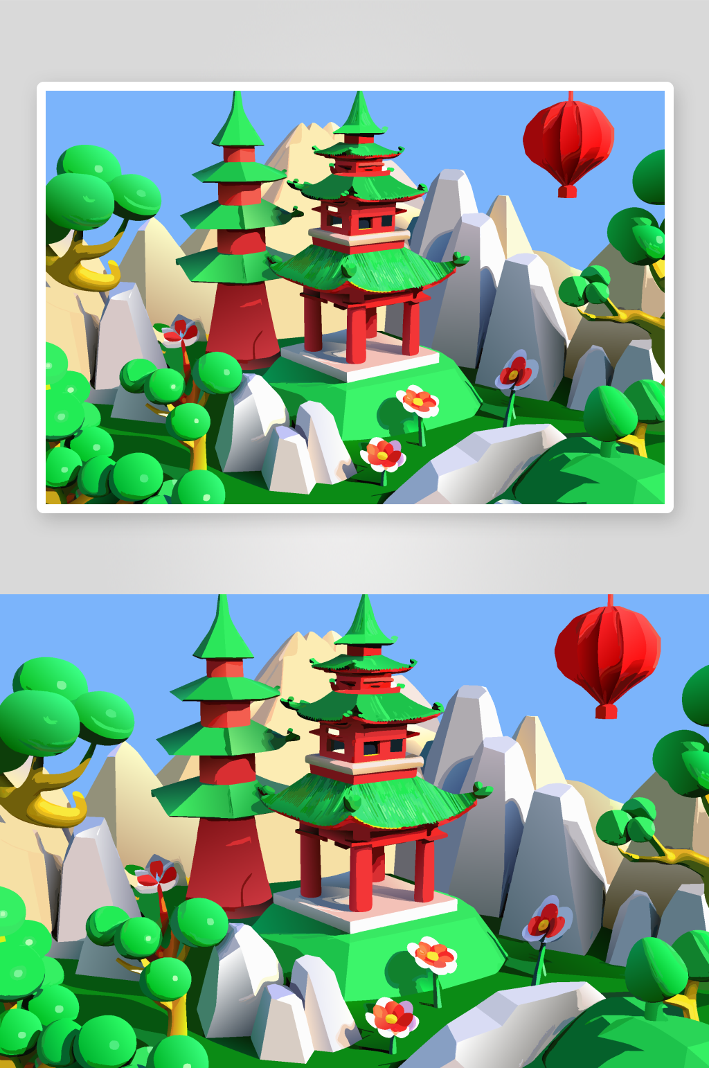 简约春天植物插画素材图背景素材