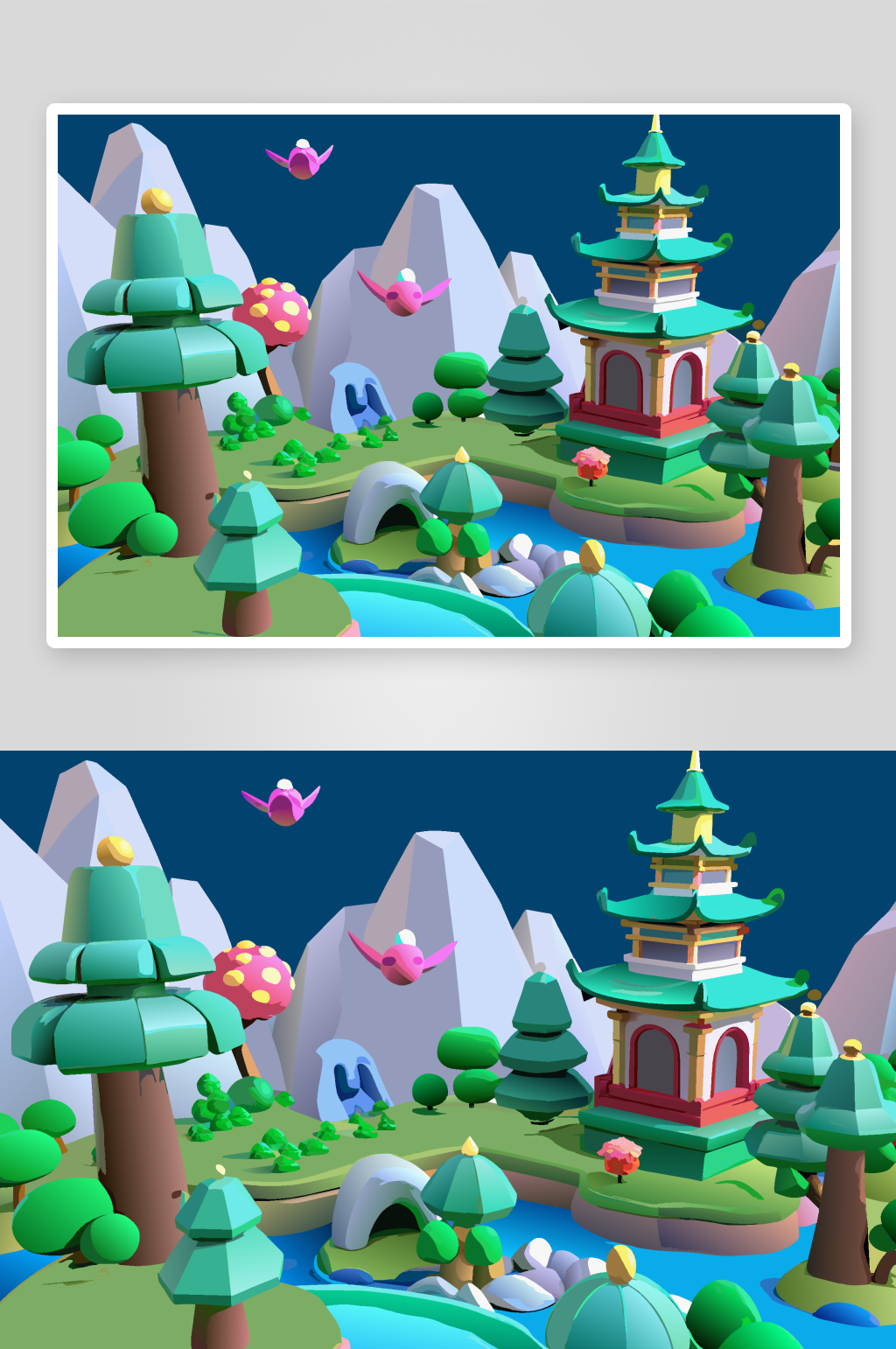 简约春天植物插画素材图背景素材