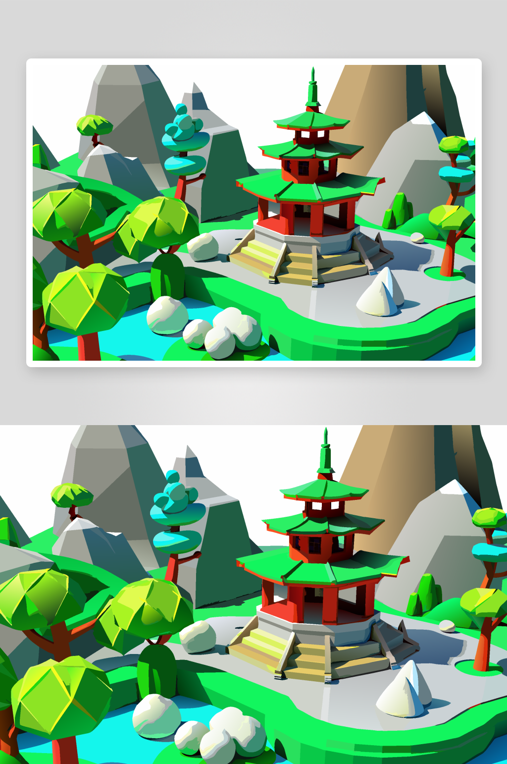 简约春天植物插画素材图背景素材