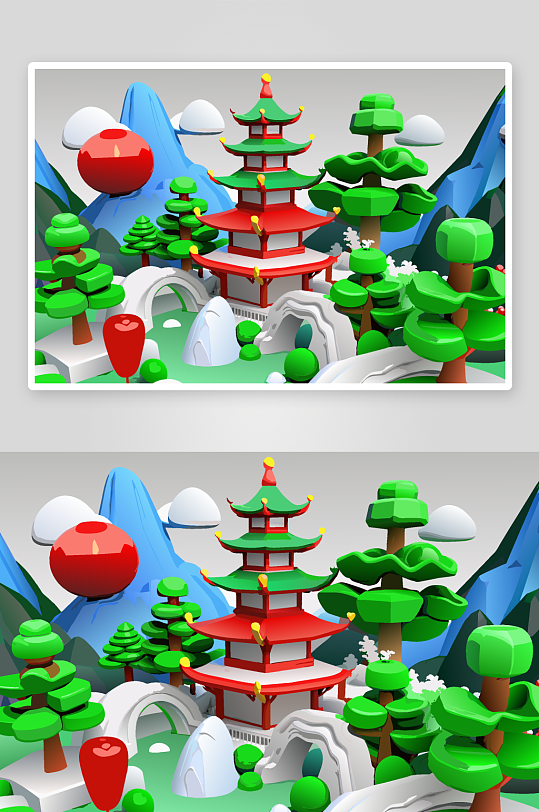 春天植物插画素材图背景