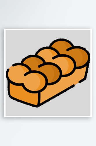 免抠PNG卡通食物图标西式早餐面包素材