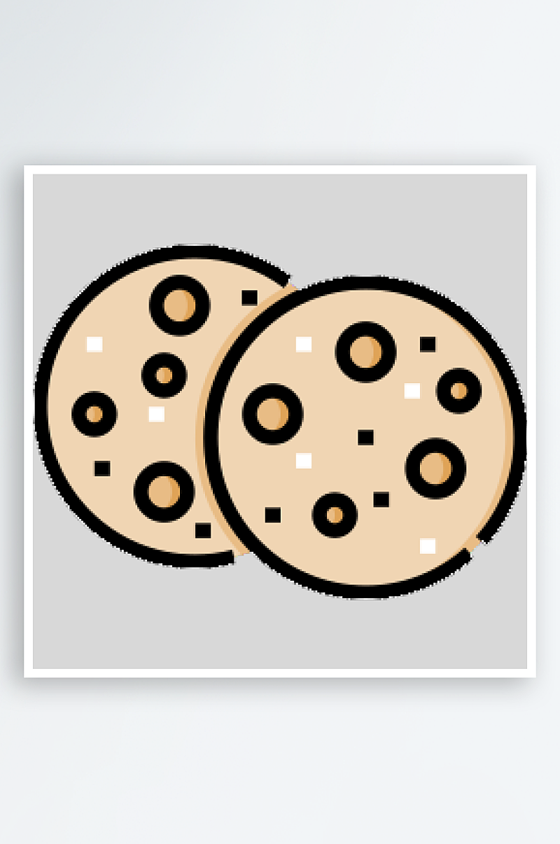 免抠PNG卡通食物图标西式早餐面包素材