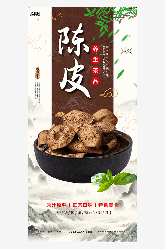 陈皮中药药材海报