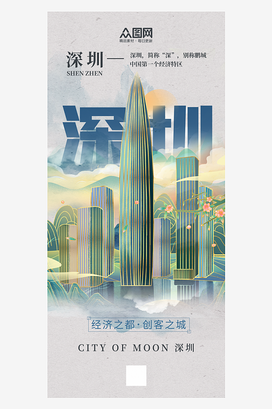 時(shí)尚深圳城市印象宣傳海報(bào)