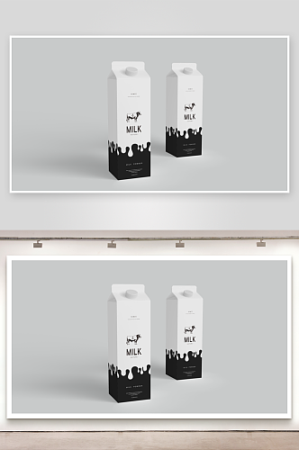 牛奶饮料瓶包装盒贴图饮料样机