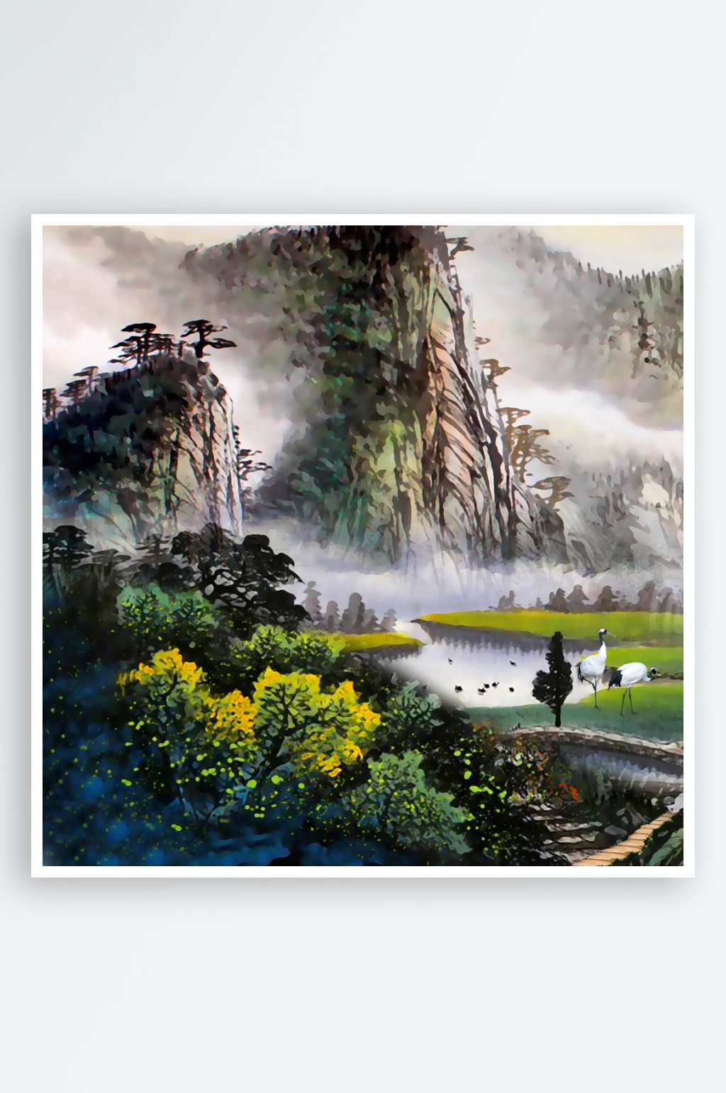 中国风水墨风景画素材