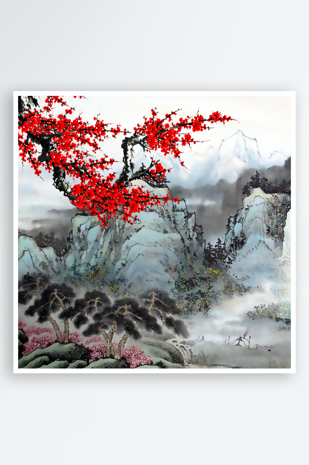 中国风水墨山水风景画素材