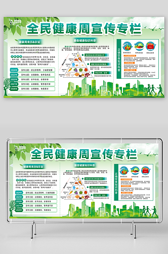 全民营养周健康宣传栏展板