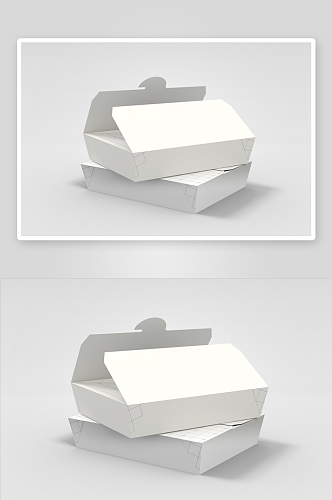 箱子包装样机模型效果图