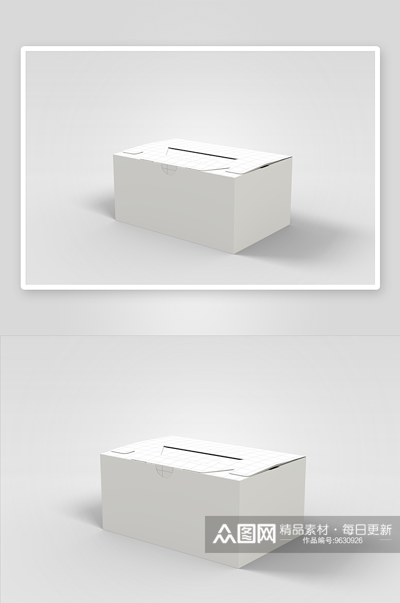 箱子包装样机模型效果图素材