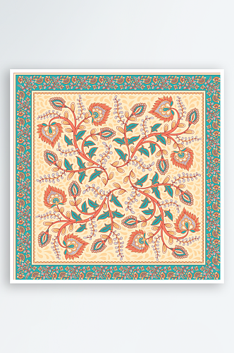 高清复古欧式贵族奢华花纹地毯图案