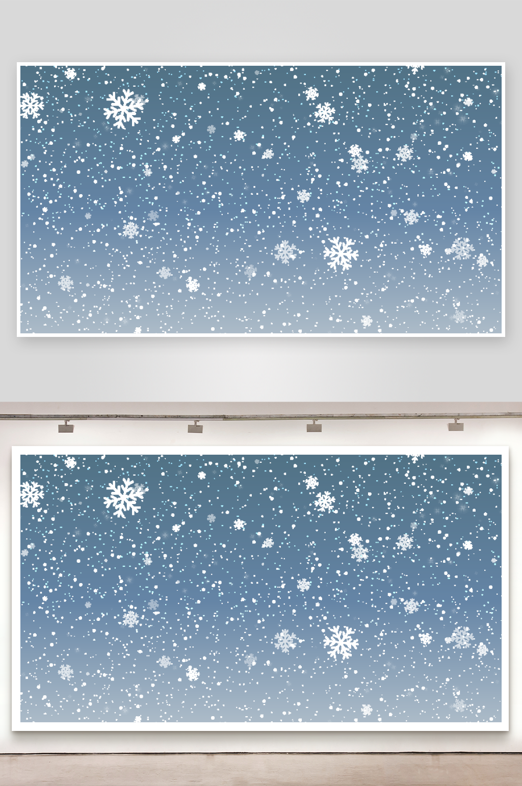冬季雪花背景图案AI素材