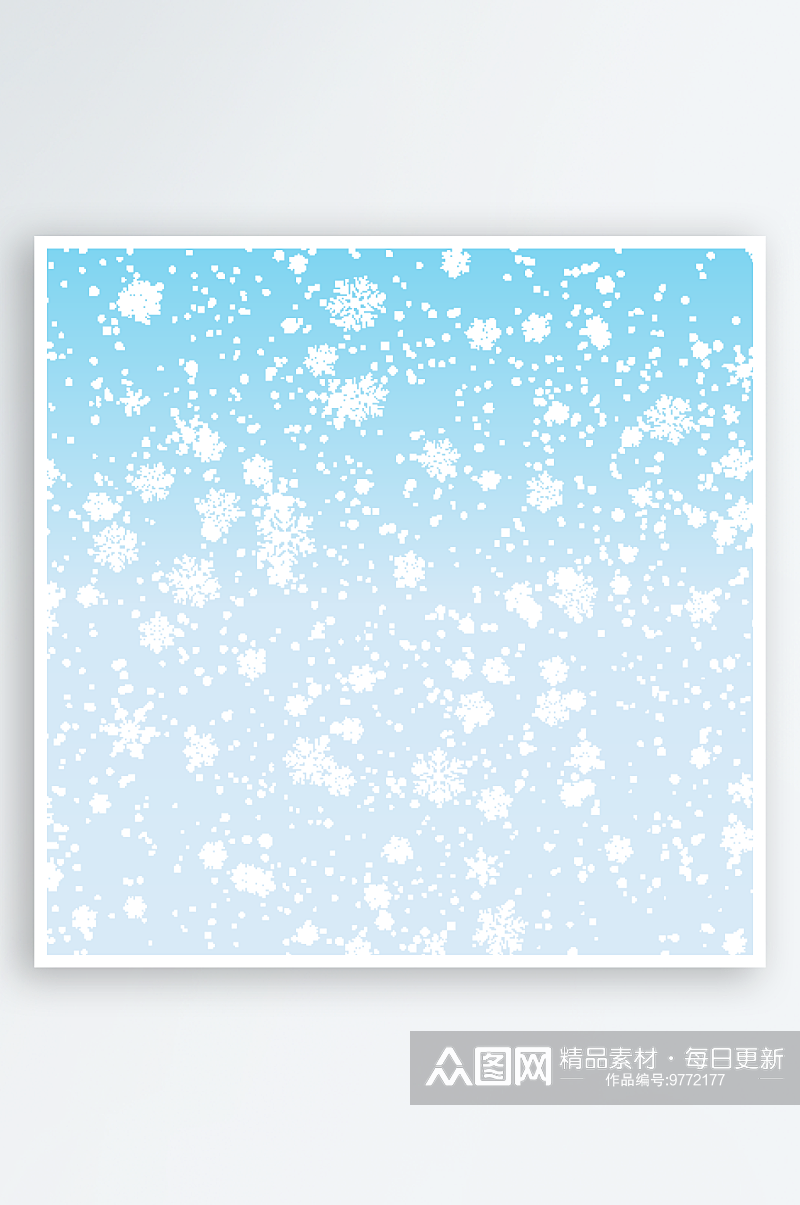 唯美冬季雪花背景图案AI素材