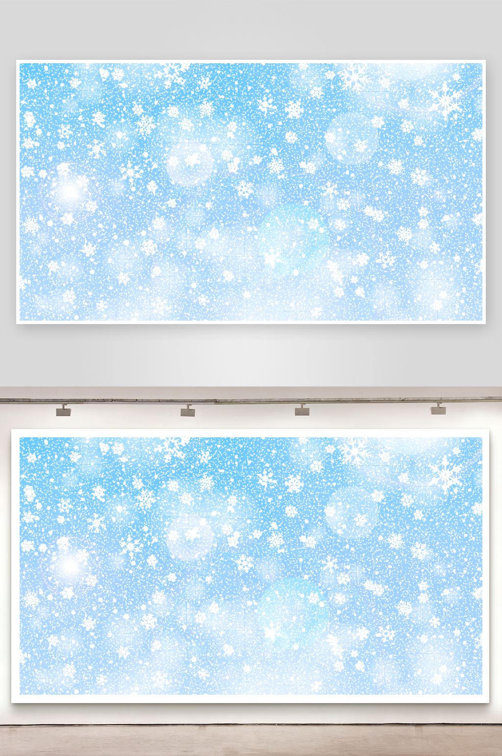 唯美冬季雪花背景图案素材