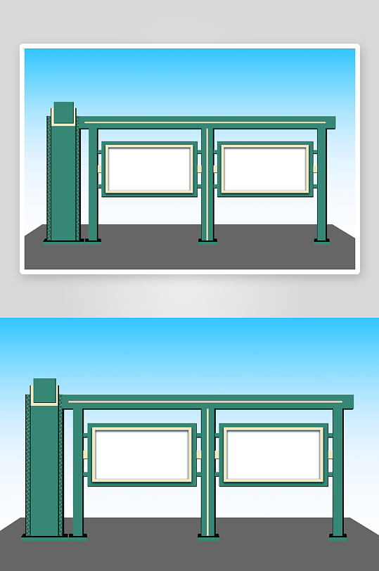 高档户外党建企业宣传栏-众图网