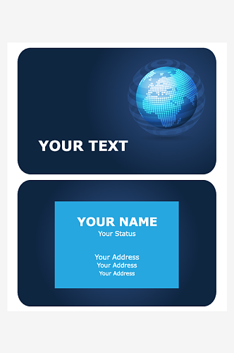 企业通用名片矢量模板