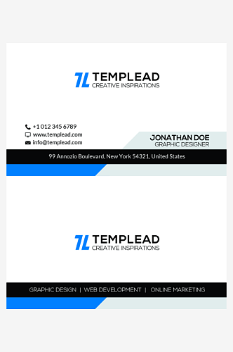 简约企业通用名片模板