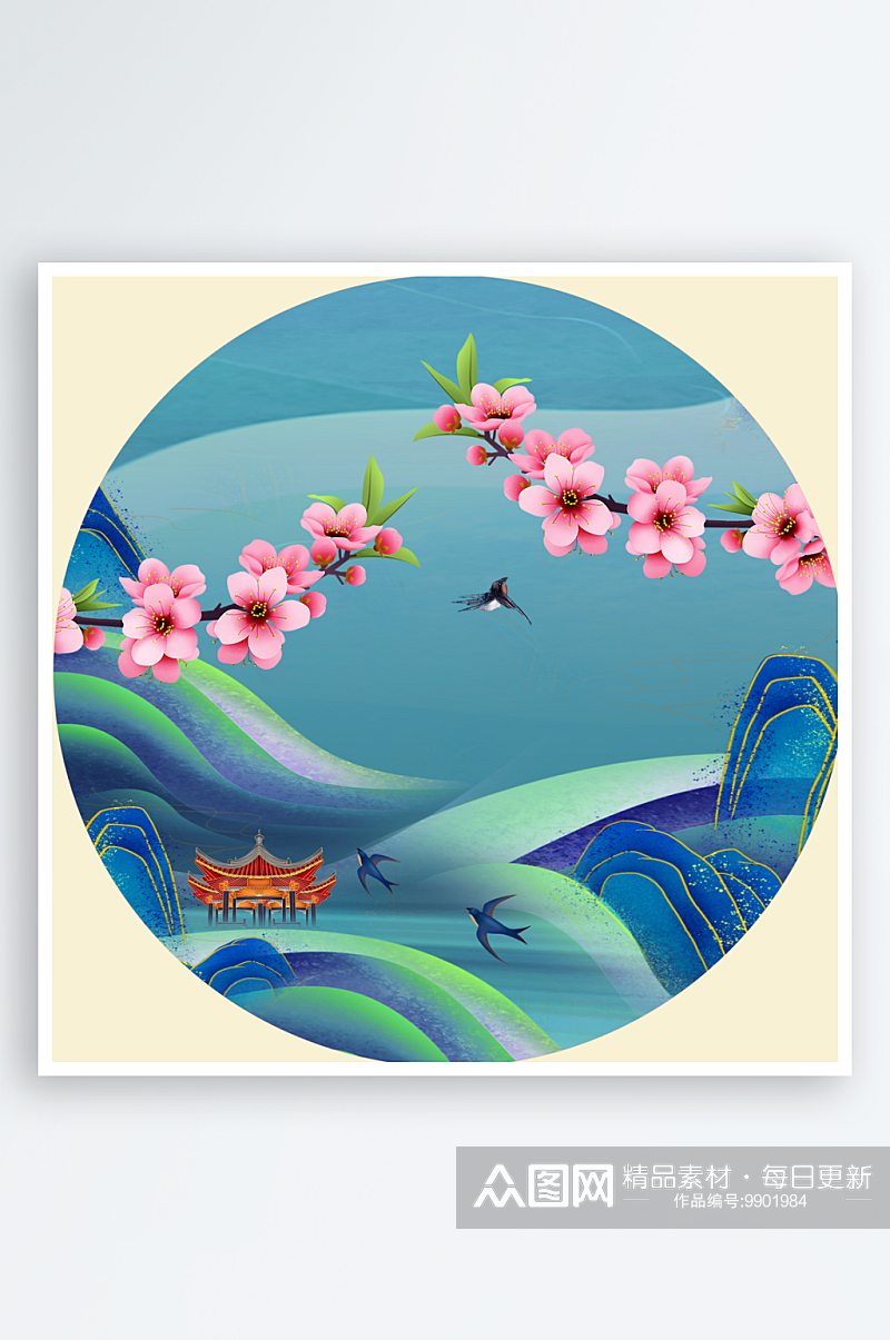 中国风风景画装饰画素材