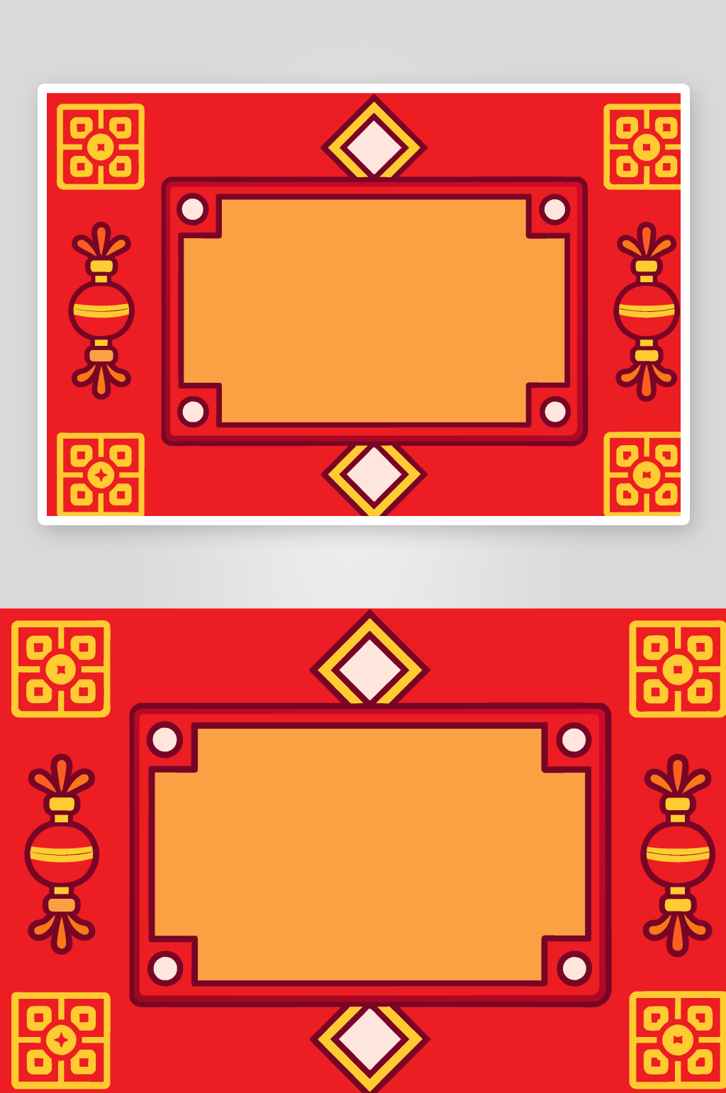 红色中国风古风背景素材图AI图素材