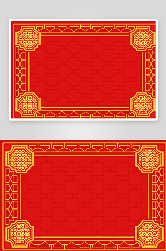 红色中国风复古背景素材图AI图