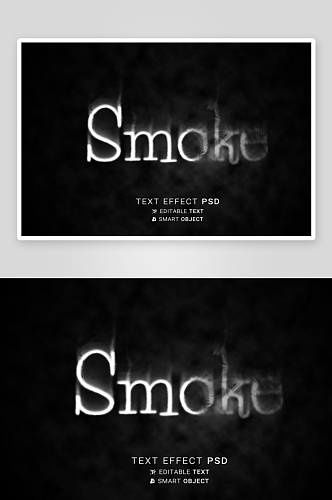 迷幻恐怖烟雾模糊特效字体特效PSD海报