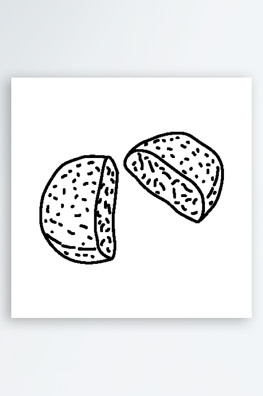 简约食物美食手绘线稿AI矢量设计