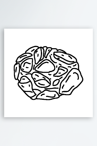 简约食物美食手绘线稿AI