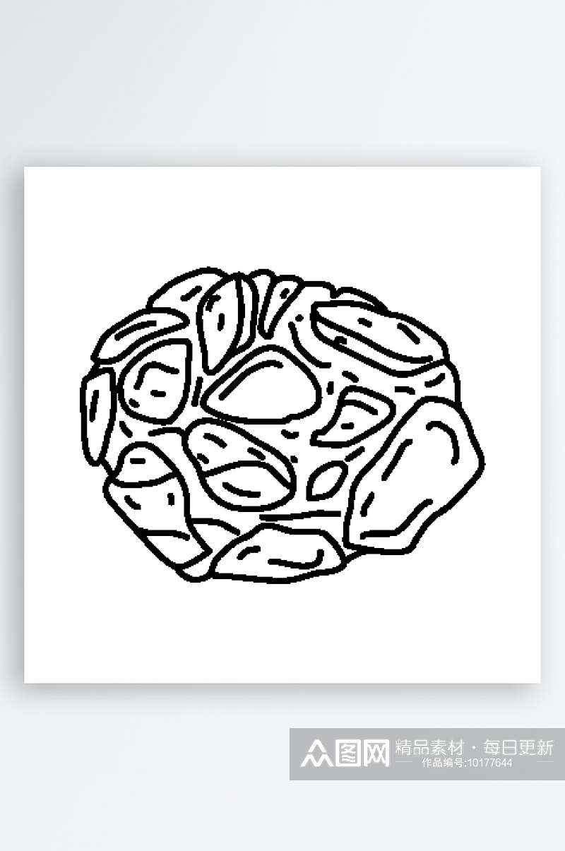 简约食物美食手绘线稿AI素材