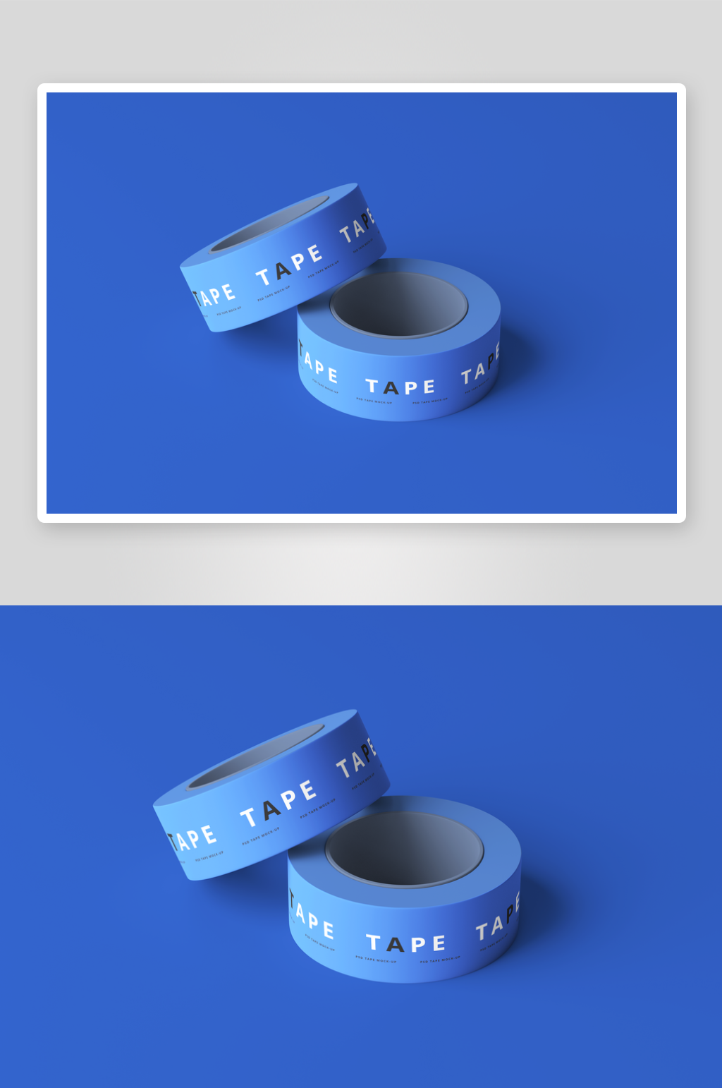 时尚文创半透明logo胶带文具样机海报素材