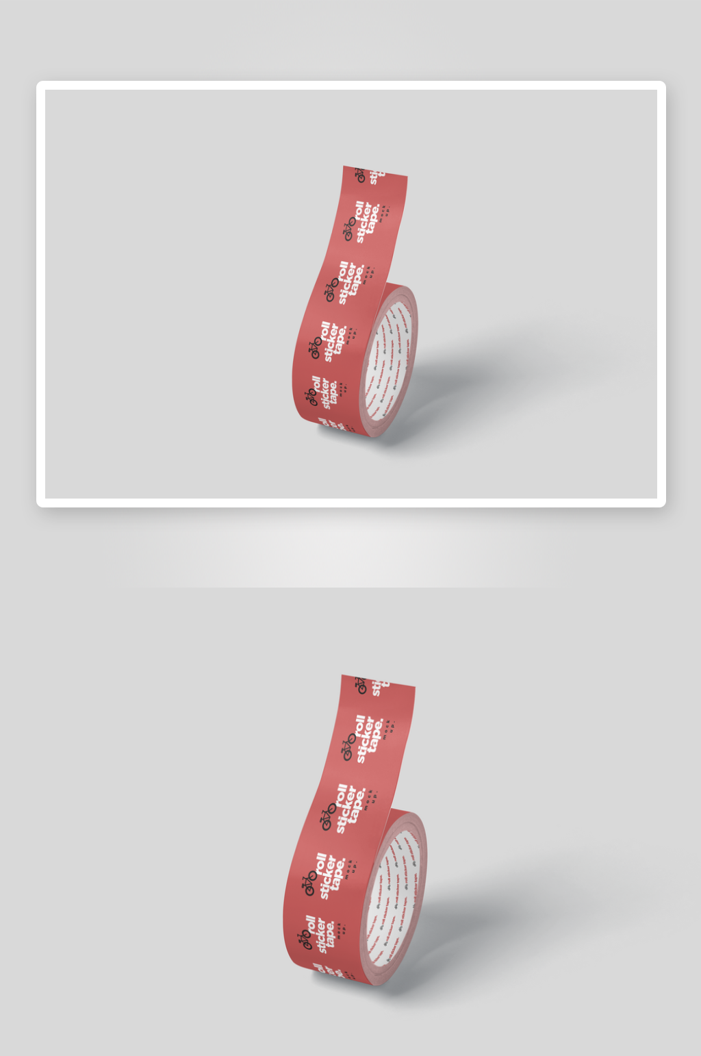 时尚文创半透明logo胶带文具样机海报素材