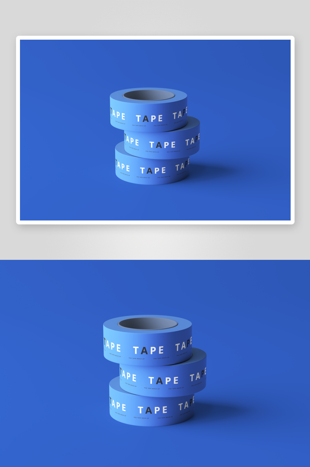 时尚文创半透明logo胶带文具样机海报素材