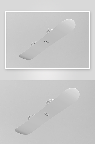 滑雪板外观图案设计PS智能贴图样机