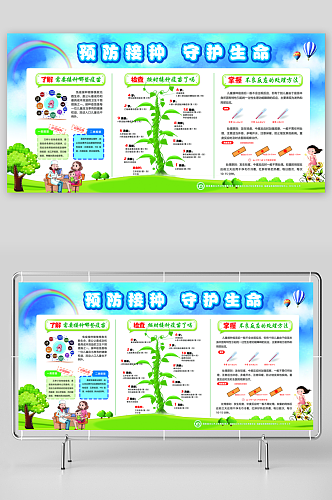 预防接种守护生命宣传栏