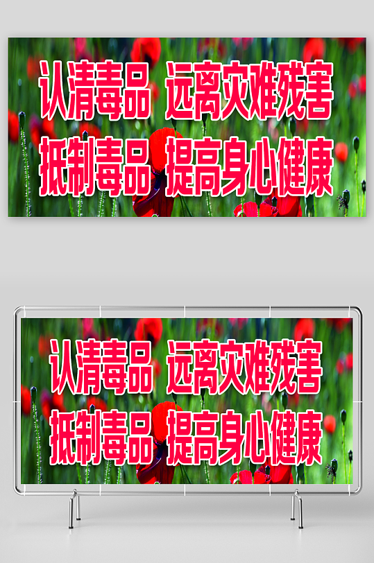 认清毒品远离灾难残害抵制毒品提高身