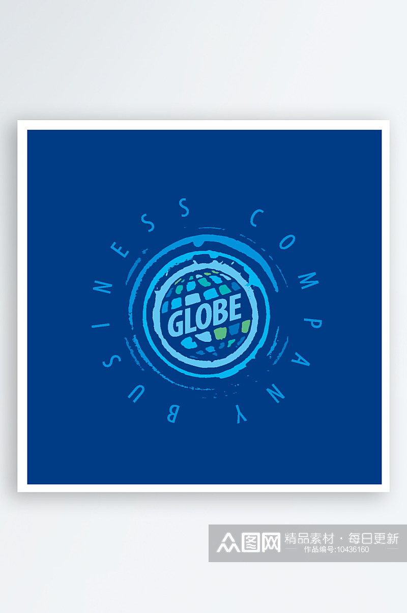 蓝色水滴科技矢量标志logo素材