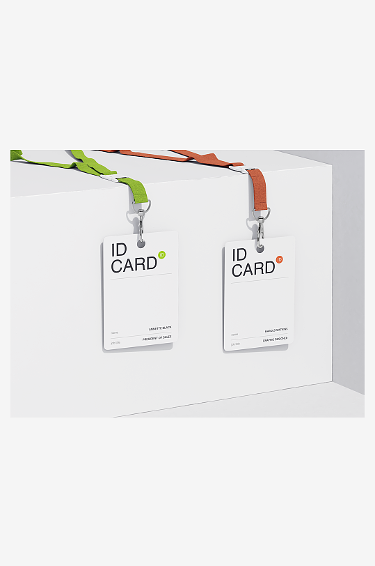 高级简约工作牌工牌工作证样机-众图网