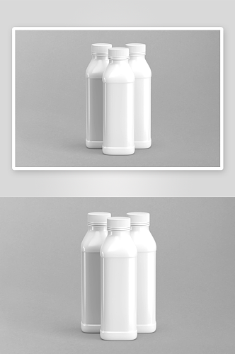 方形塑料瓶果汁饮料瓶子模版样机海报