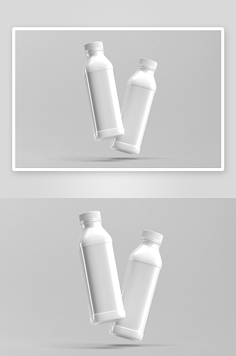 方形塑料瓶果汁饮料瓶子模版样机海报