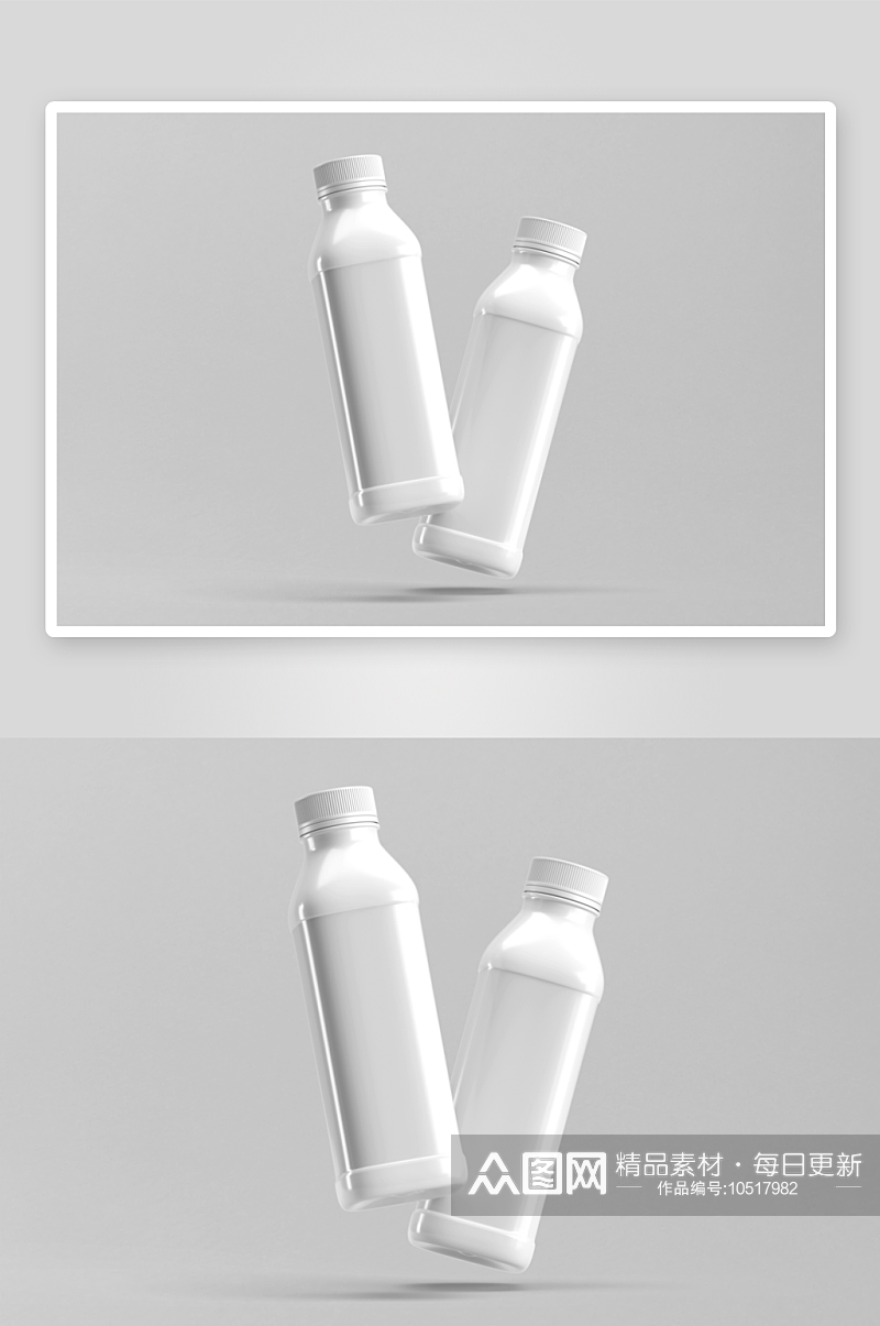 方形塑料瓶果汁饮料瓶子模版样机海报素材