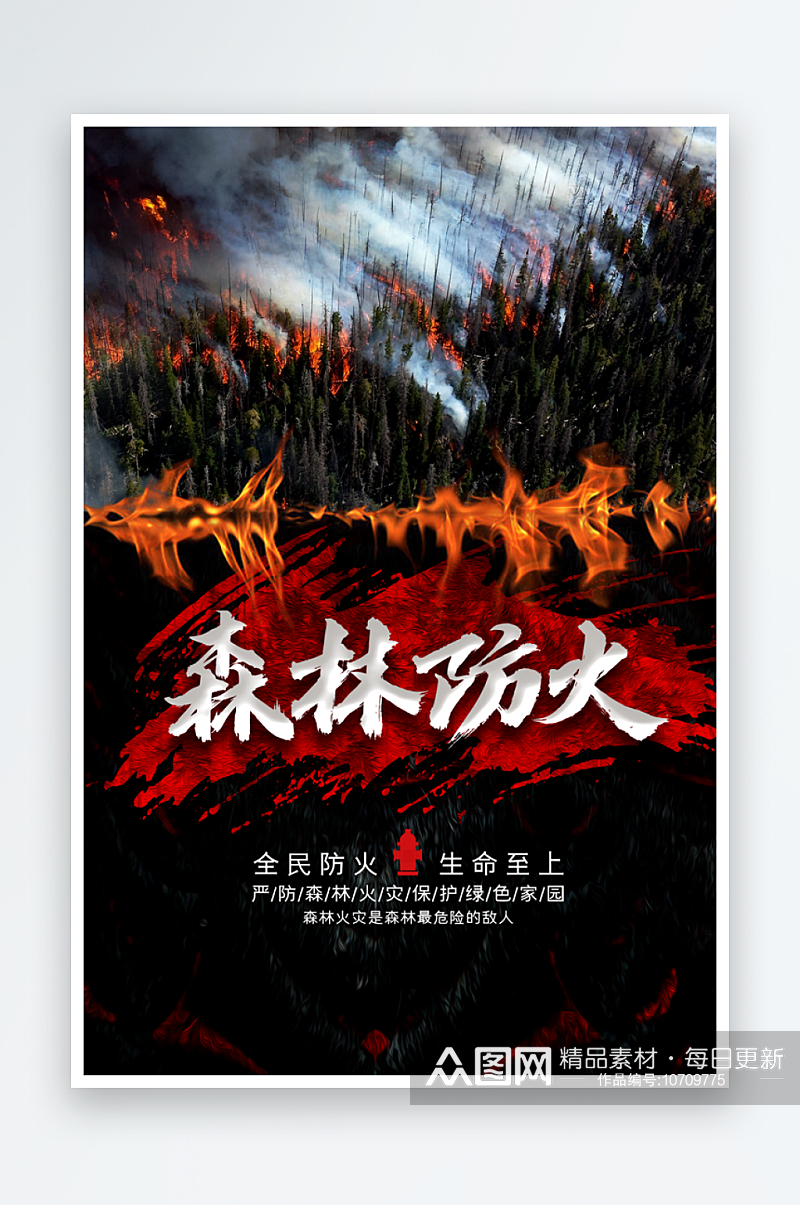最新原创森林防火宣传海报素材