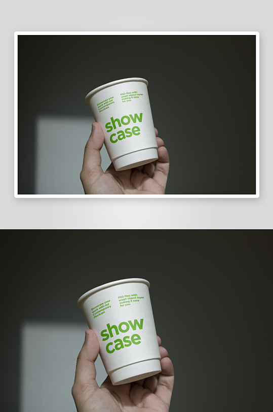 高端一次性纸杯水杯咖啡杯样机-众图网