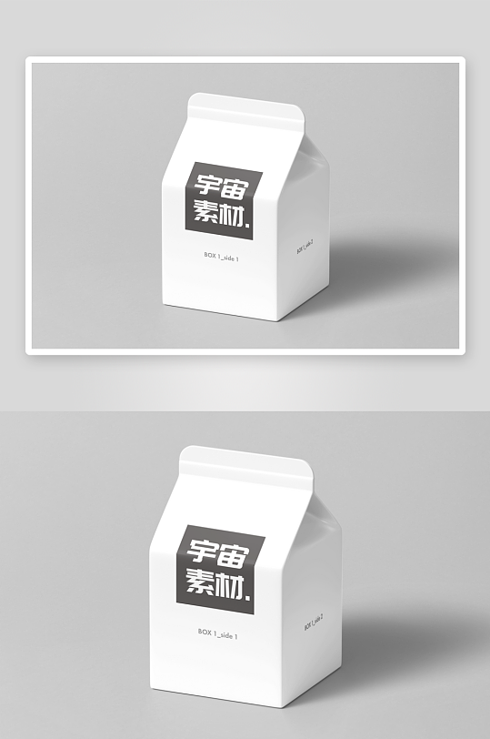 牛奶果汁利乐装纸盒包装PSD样机